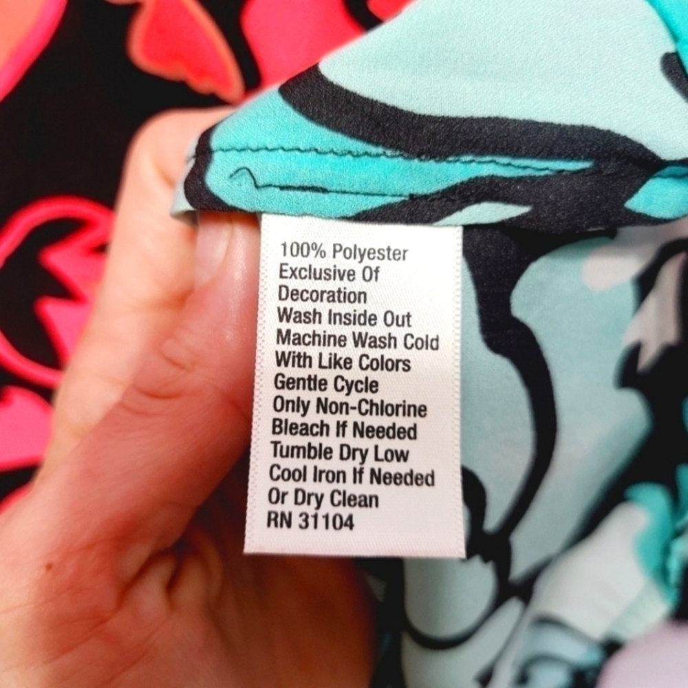 ππβ¬οΈ πKaari Blue π Floral Blouse πΈ Sz M EUC - Picture 7 of 8